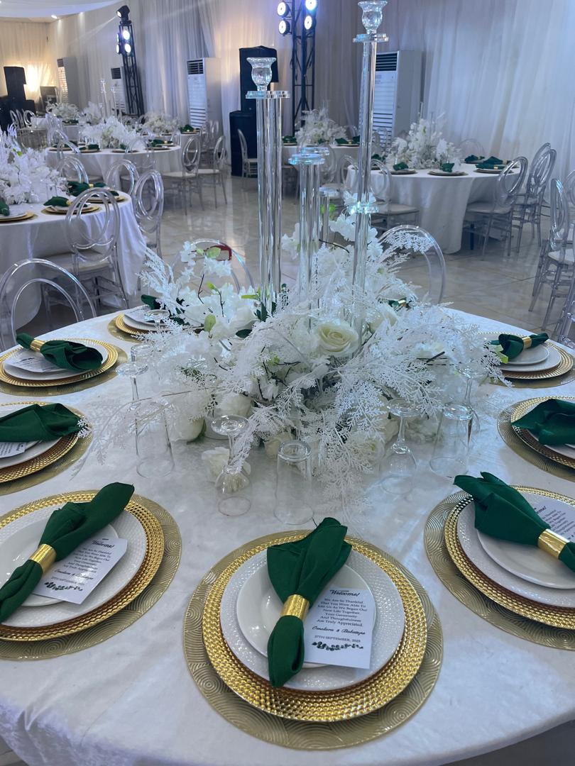 Wedding decoration by Greatouch Events in Ibadan